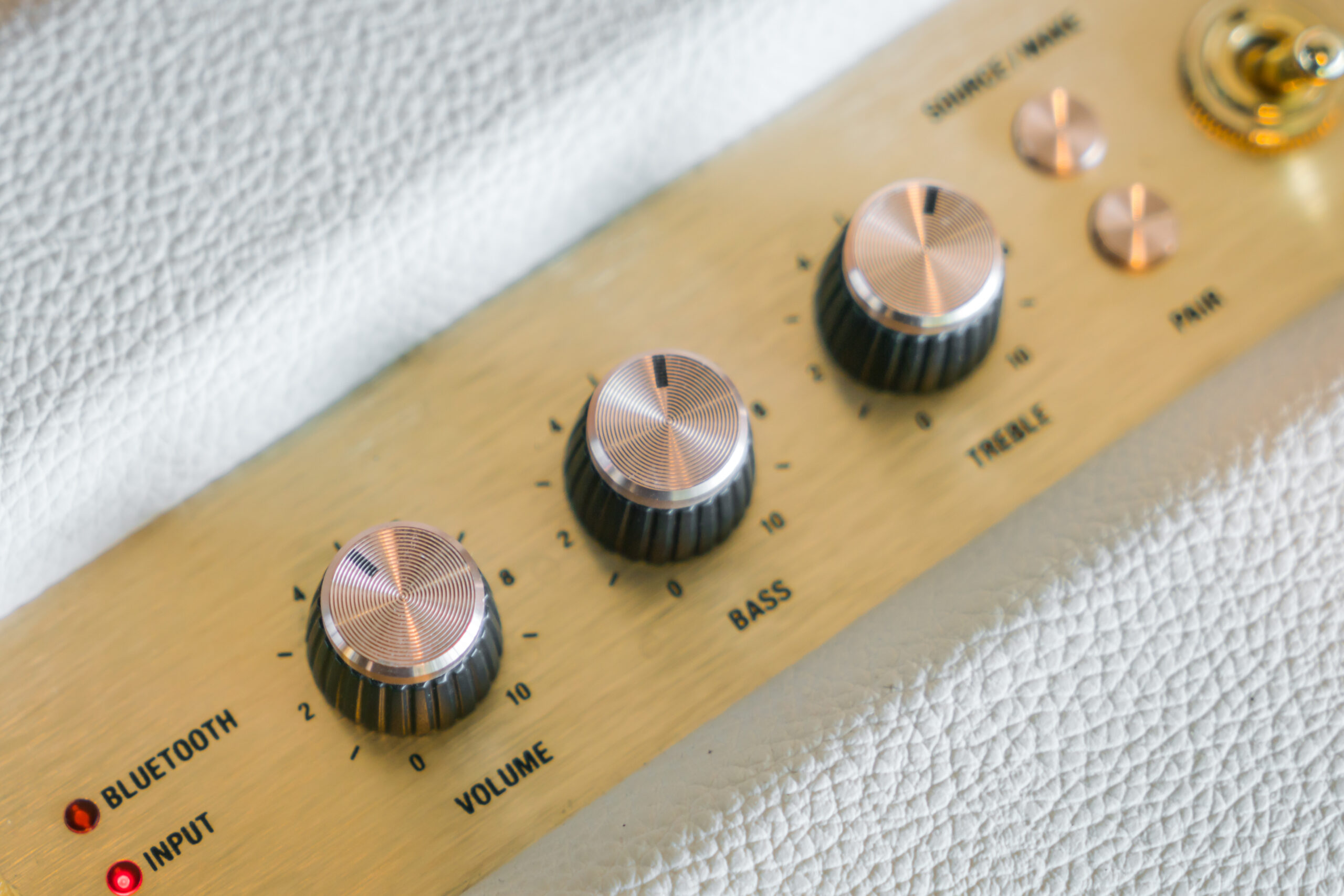 Volume control knob of  hi-fi amplifier